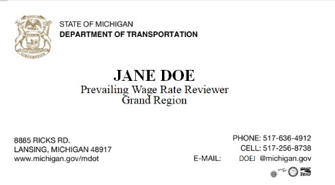 MDOT Fraud and Abuse Card: Staff must distribute at wage rate interviews